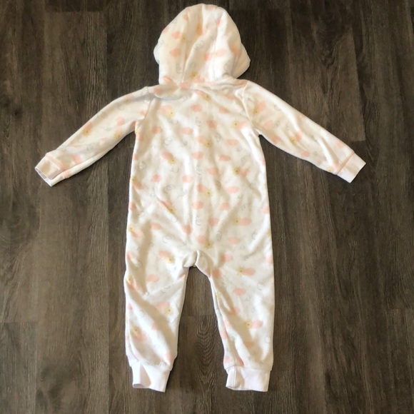 Yoga Sprouts 2T Fleece Hooded Onesie - Picture 2 of 6